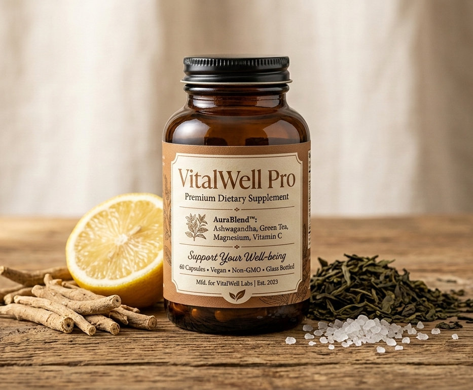 VitalWell Pro συμπλήρωμα διατροφής — φυσικά συστατικά σε κουτί
